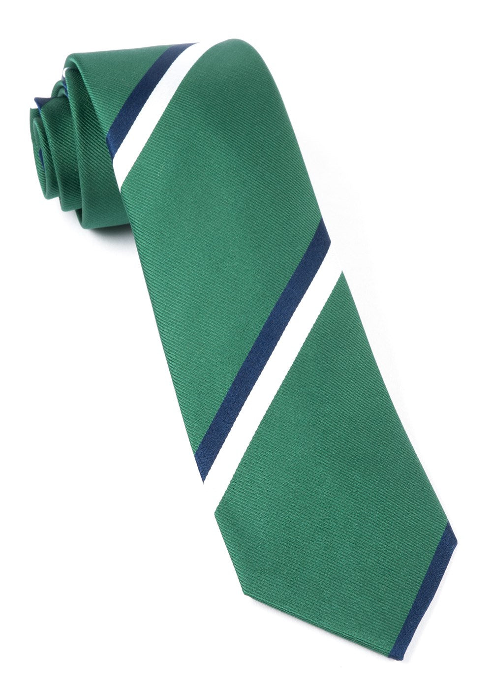 Ad Stripe Clover Green Tie | Silk Ties | Tie Bar