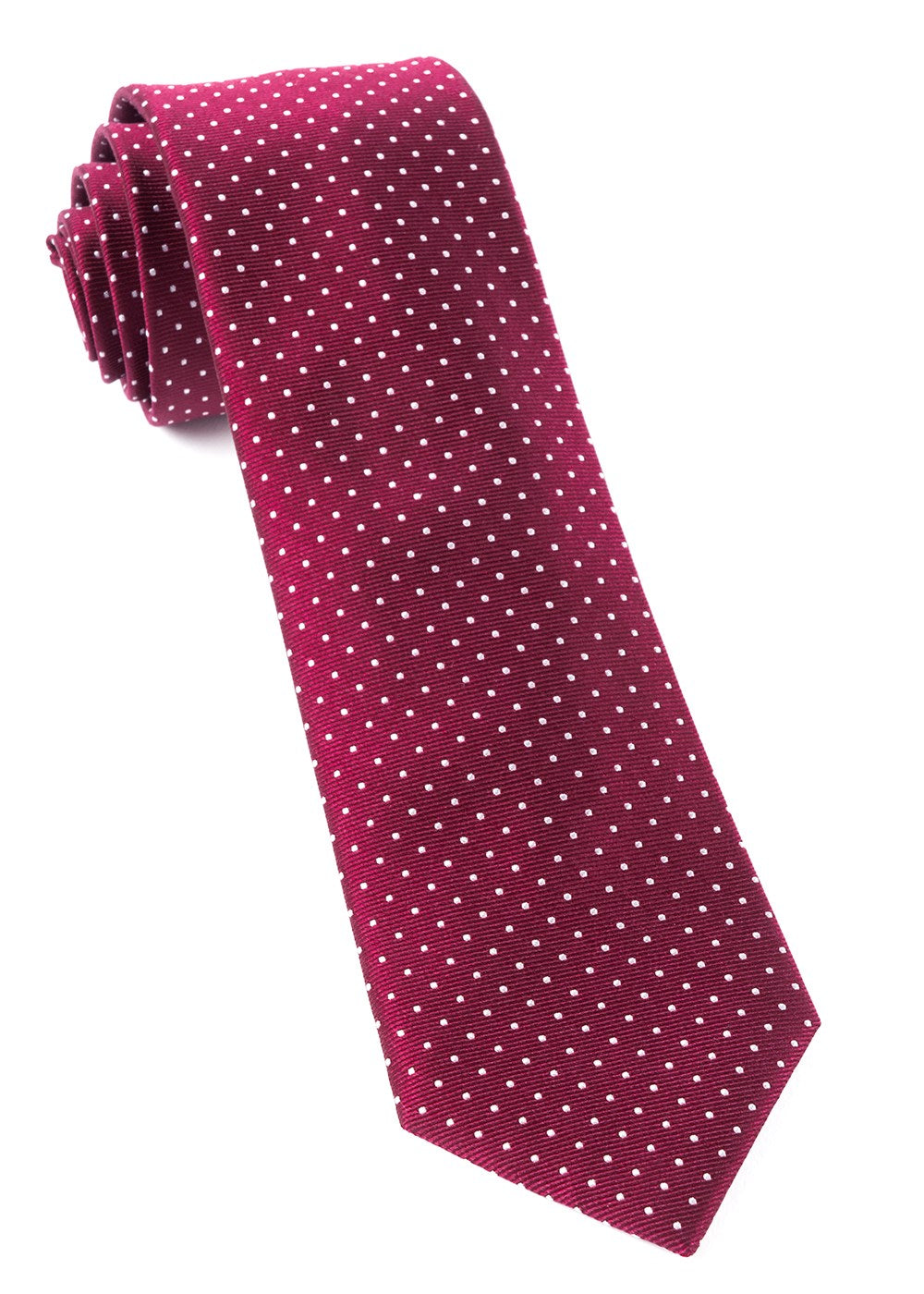 Mini Dots Burgundy Tie