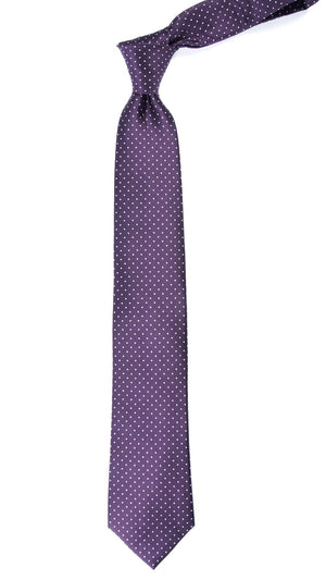 Mini Dots Eggplant Tie | Silk Ties | Tie Bar