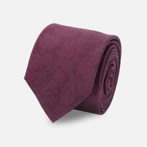 Refinado Floral Burgundy Tie