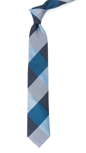 West Bison Plaid Navy Tie alternated image 1