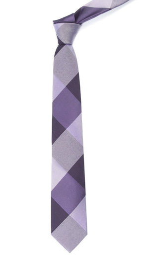 West Bison Plaid Purple Tie alternated image 1