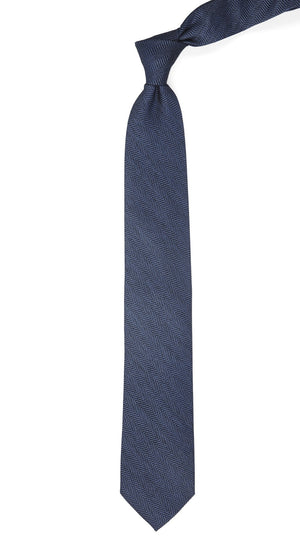 Verge Herringbone Navy Tie alternated image 1