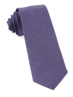 Verge Herringbone Purple Tie