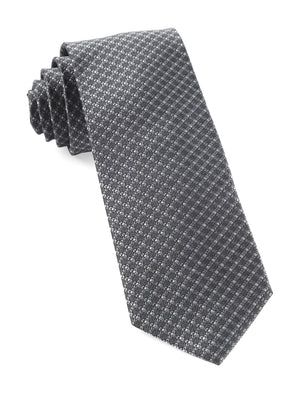 Flower Network Grey Tie