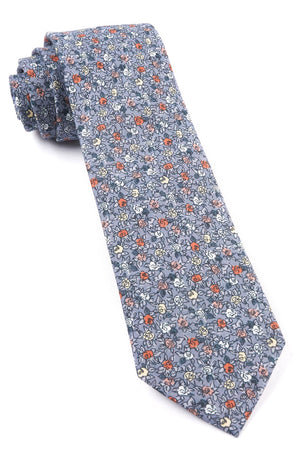 Floral Buzz Grey Tie featured image