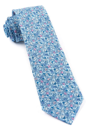 Floral Buzz Sky Blue Tie