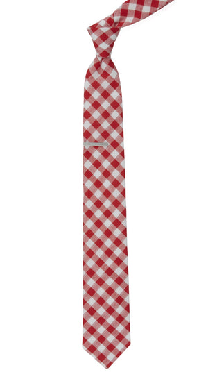 Trellis Plaid Red Tie alternated image 1