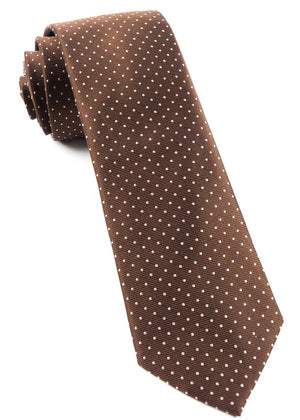 Mini Dots Chocolate Brown Tie featured image