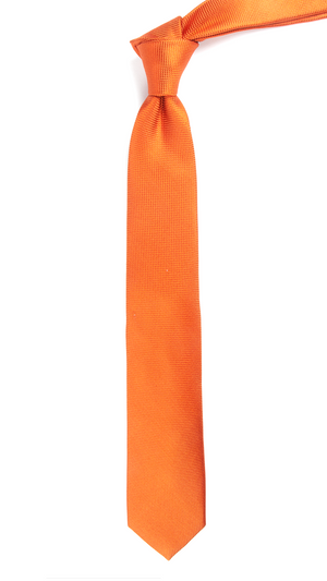 Solid Texture Orange Tie alternated image 1