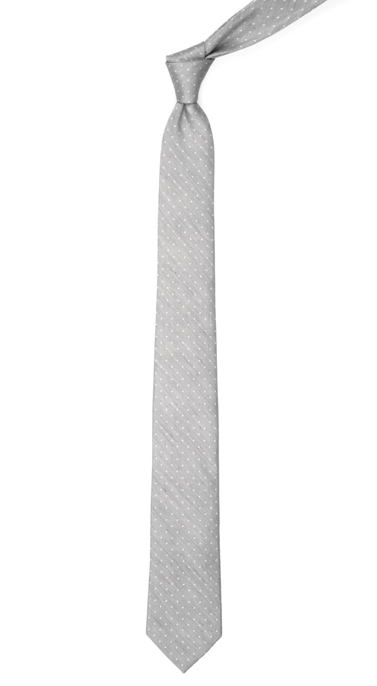 Bhldn Destination Dots Grey Tie | Linen Ties | Tie Bar