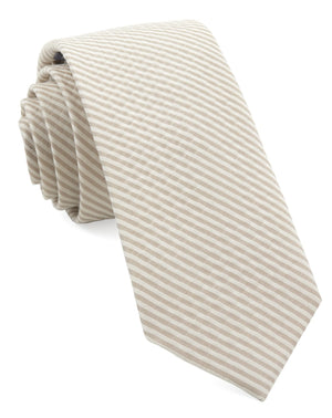 Bhldn Silk Seersucker Champagne Tie