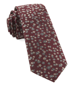 Free Fall Floral Burgundy Tie featured image