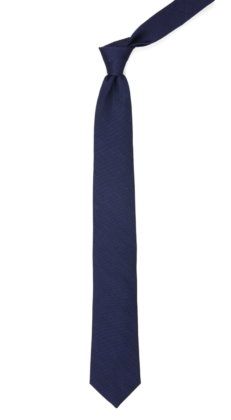 Cardinal Solid Navy Tie | Linen Ties | Tie Bar