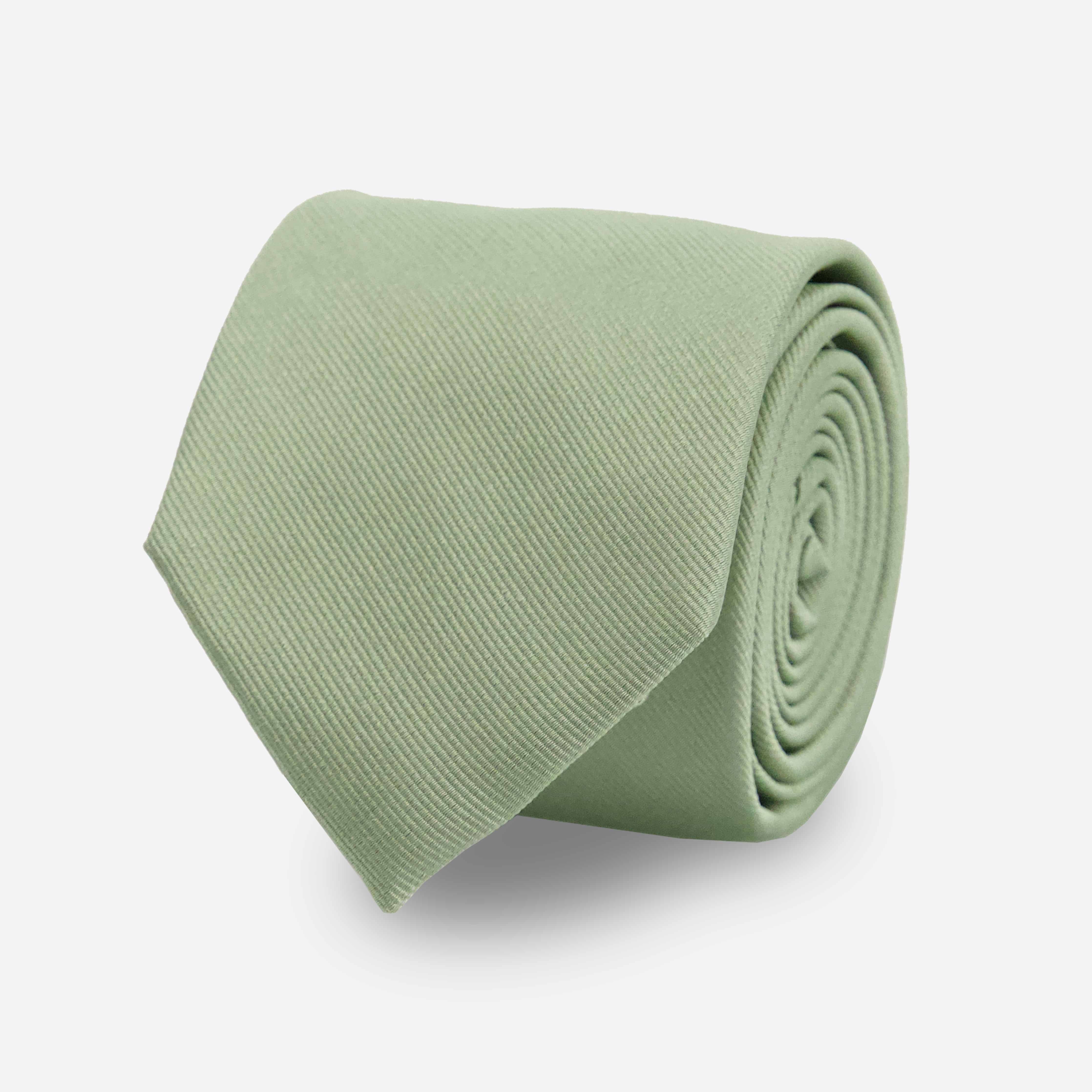 Grosgrain Solid Sage Green Tie | Silk Ties | Tie Bar