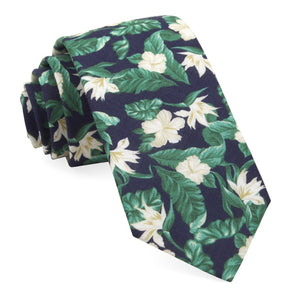 Tropical Floral Navy Tie featured image