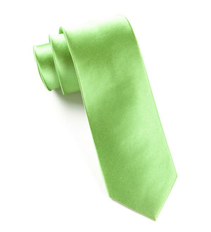 Solid Satin Apple Green Tie featured image