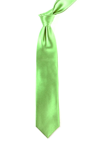 Solid Satin Apple Green Tie alternated image 1