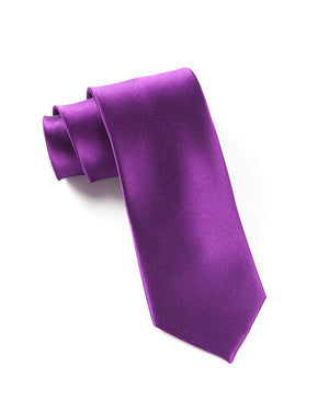 Solid Satin Plum Tie