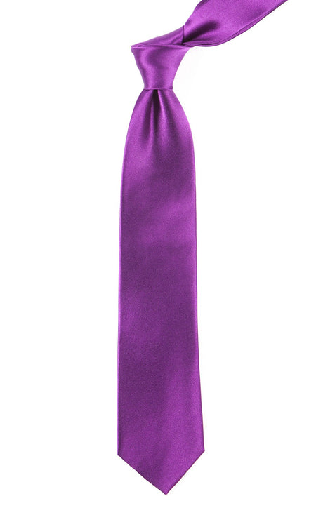 Solid Satin Plum Tie | Silk Ties | Tie Bar