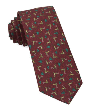 Christmas Fleet Burgundy Tie