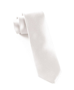 Solid Satin White Tie featured image