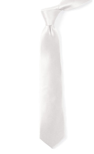 Solid Satin White Tie alternated image 1