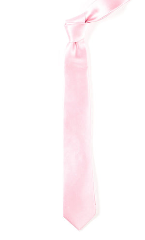 Solid Satin Baby Pink Tie alternated image 1