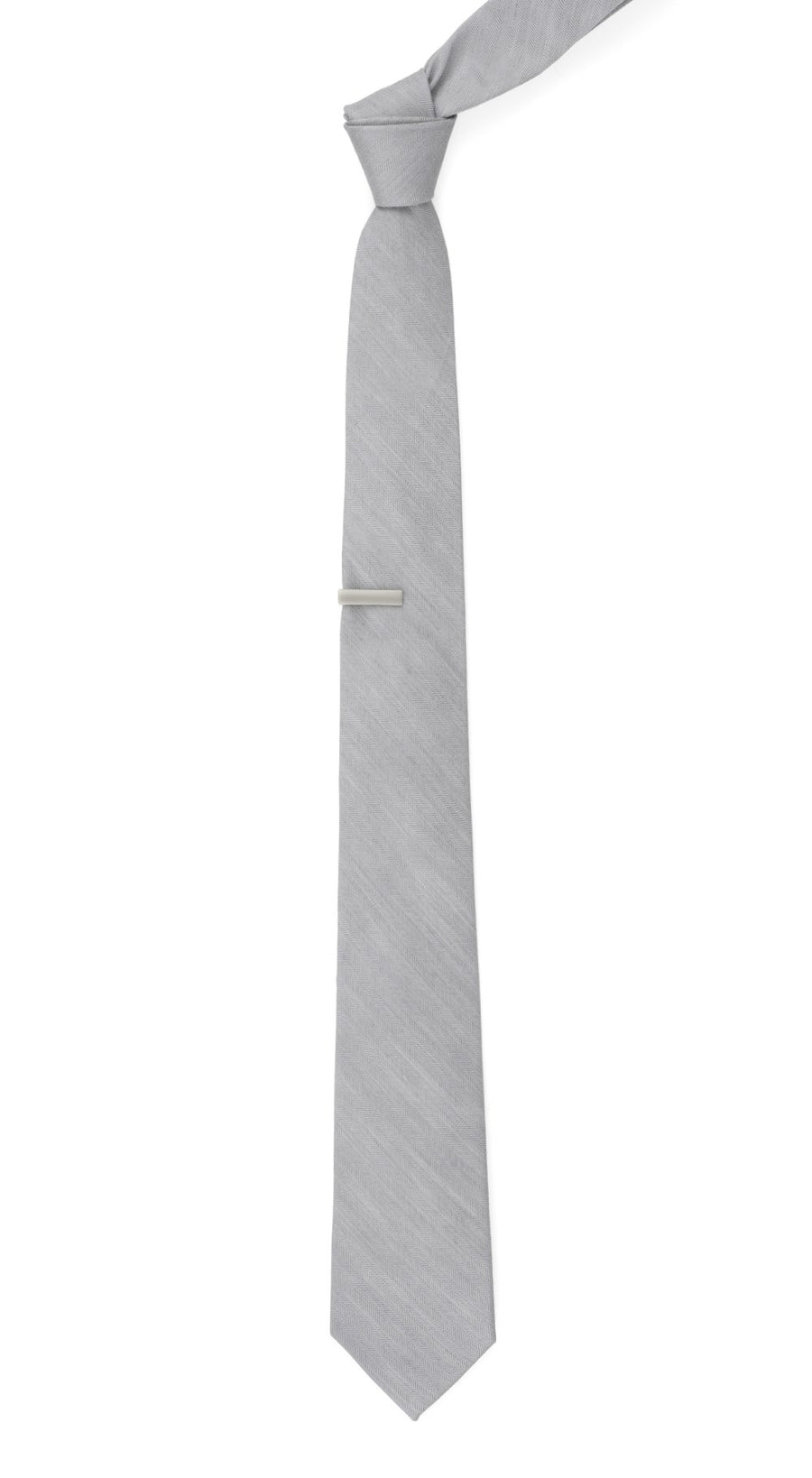 Bhldn Linen Row Silver Tie | Linen Ties | Tie Bar