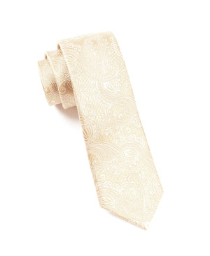 Twill Paisley Champagne Tie