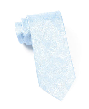 Twill Paisley Aqua Tie featured image