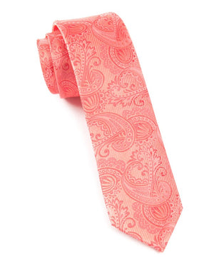 Twill Paisley Coral Tie