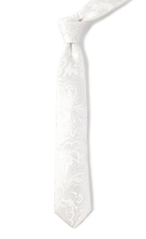Organic Paisley White Tie | Silk Ties | Tie Bar