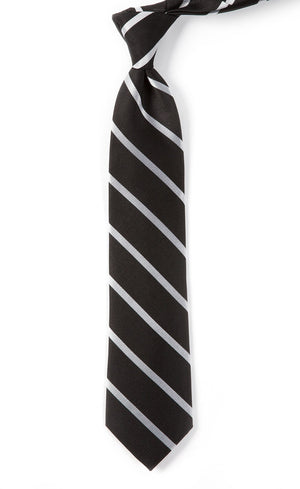 Trad Stripe Black Tie