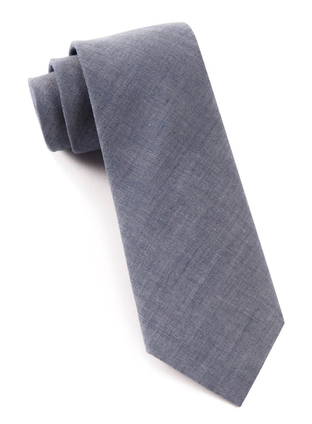Classic Chambray Warm Blue Tie | Cotton Ties | Tie Bar