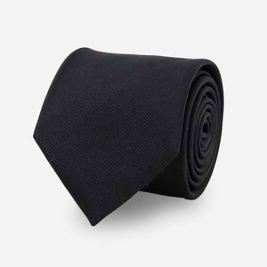 Grosgrain Solid Black Tie featured image