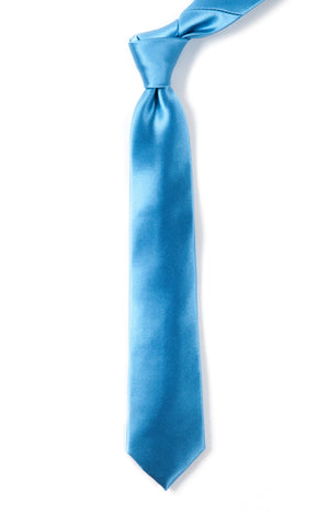 Solid Satin Mystic Blue Tie alternated image 1