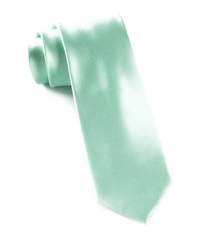 Solid Satin Spearmint Tie