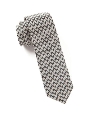 White Wash Houndstooth Light Grey Tie featured image
