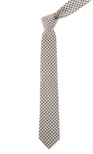 White Wash Houndstooth Light Grey Tie alternated image 1