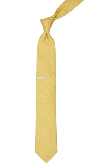 Bulletin Dot Yellow Tie | Linen Ties | Tie Bar