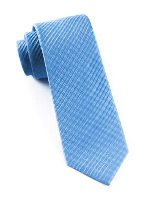 Silk Seersucker Solid Light Blue Tie featured image