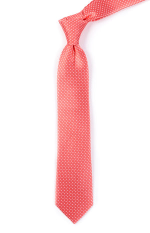 Pindot Coral Tie