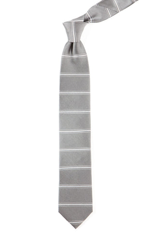 Ripon Horizontal Stripe Grey Tie alternated image 1