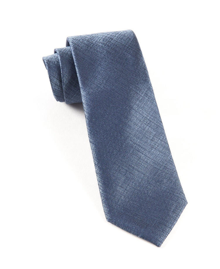 Debonair Solid Slate Blue Tie | Silk Ties | Tie Bar