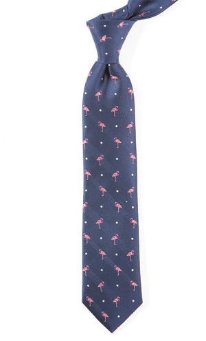 Pink Flamingo Navy Tie alternated image 1