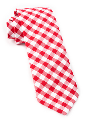 Classic Gingham Red Tie featured image