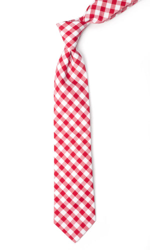 Classic Gingham Red Tie alternated image 1