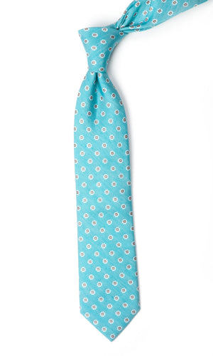 Half Moon Floral Turquoise Tie alternated image 1