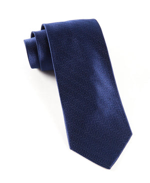 Herringbone Navy Tie featured image